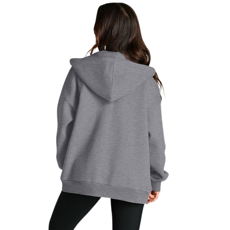 Womens Drawstring Zip Up Cute Hoodies Fall Jacket Oversized