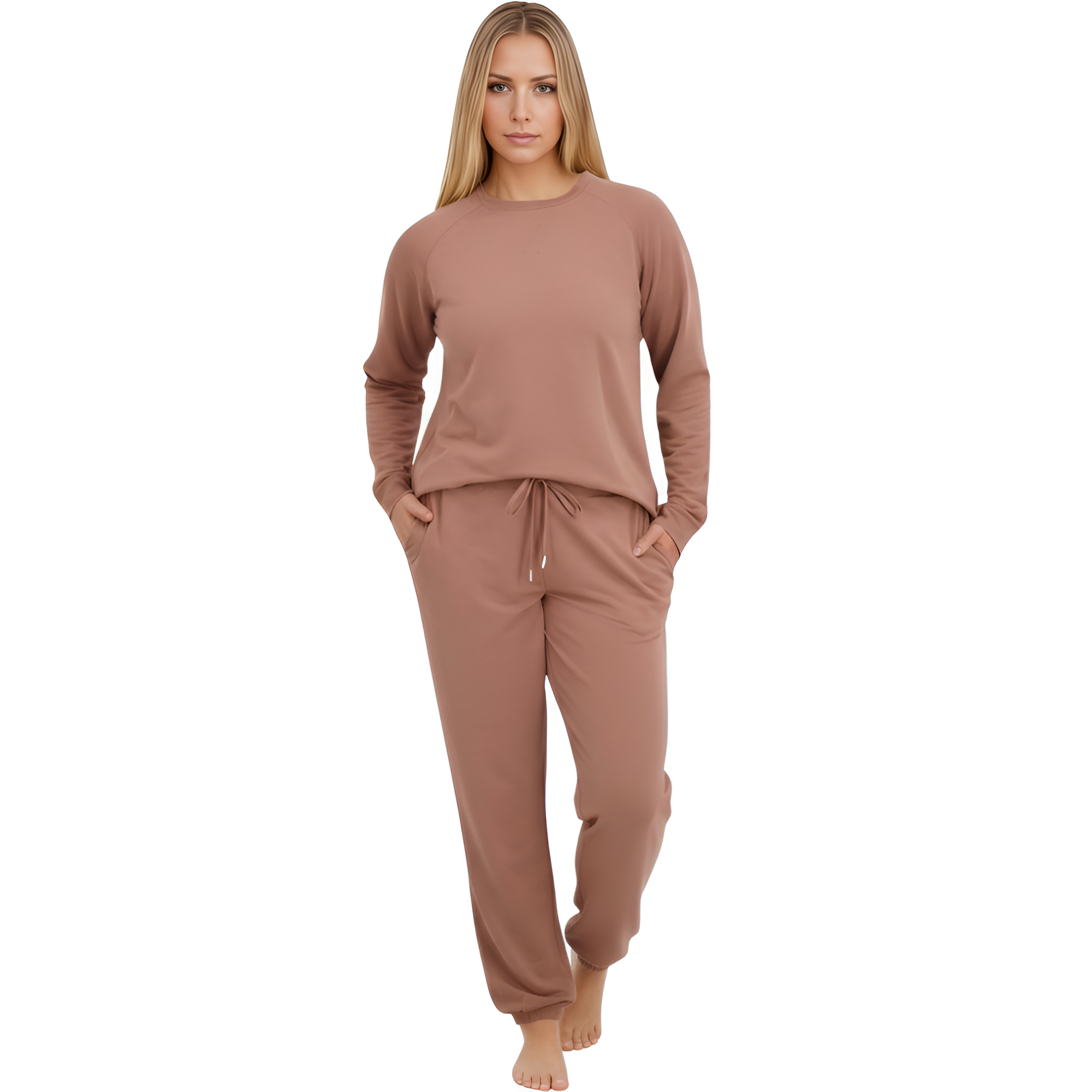 Two Piece Jogger Lounge Sweatsuit Set For Women