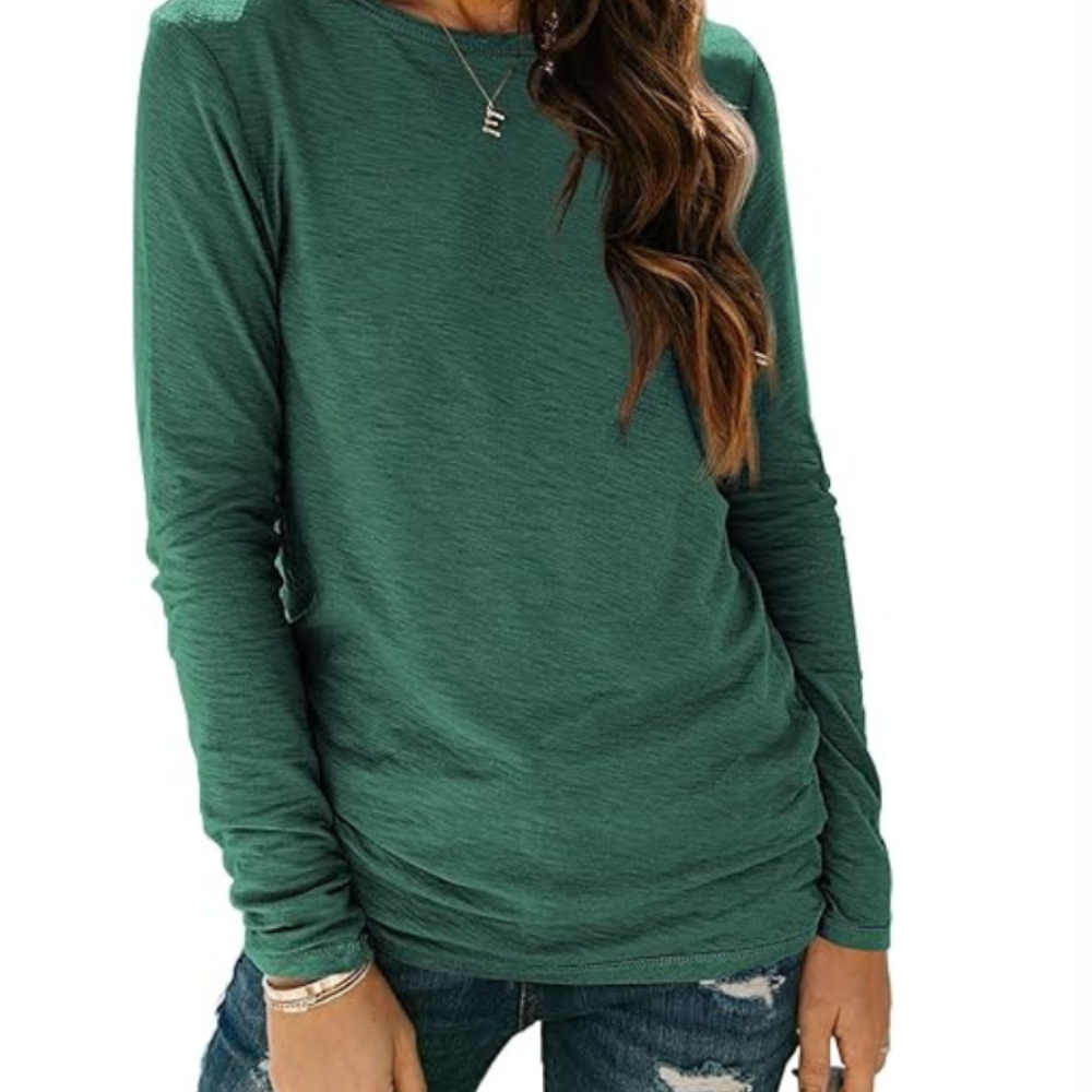 Plus Size Long Sleeve Casual Top For Women