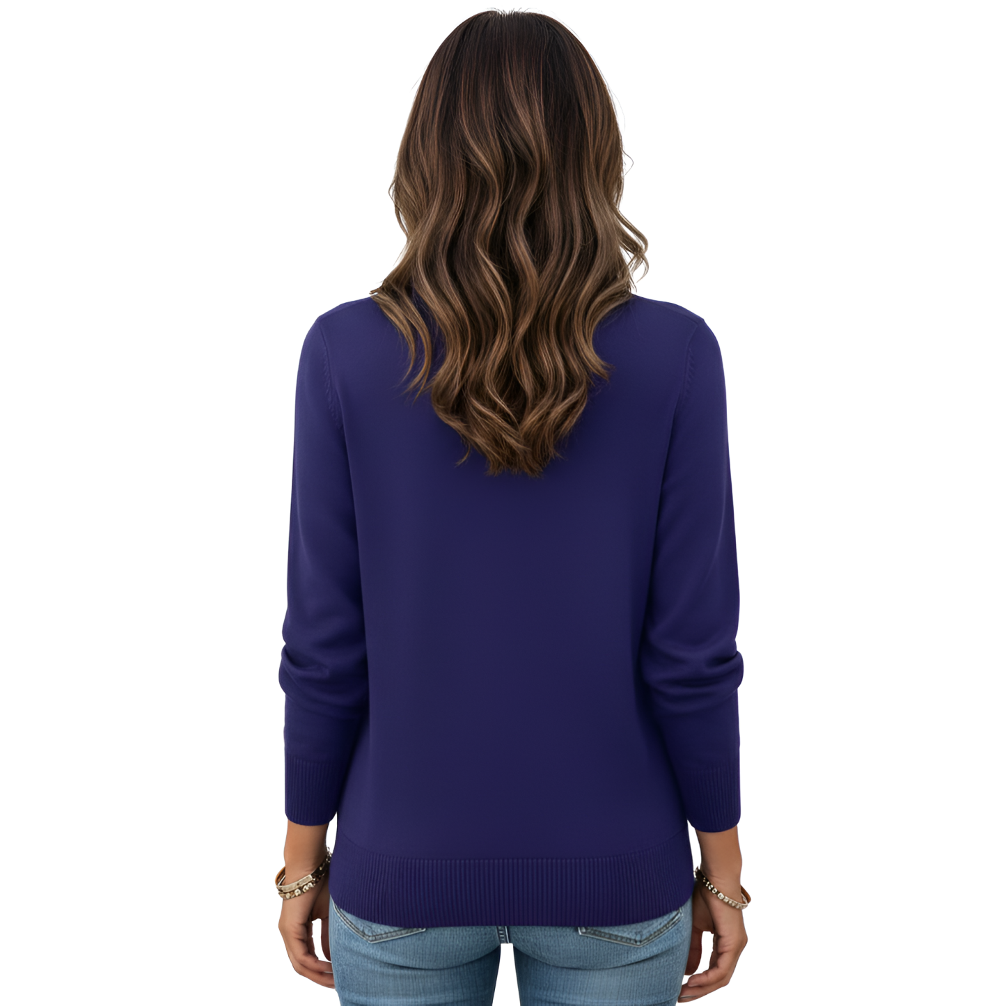 Lightweight Long Sleeve Pullover Sweater For Women