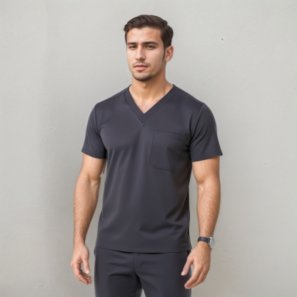 Leon Three Pocket Scrub Top
