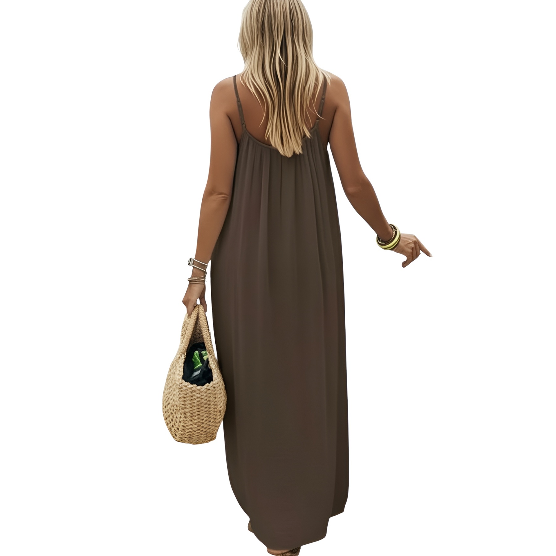 Backless Cami Dress Without Adjustable Strap For Women