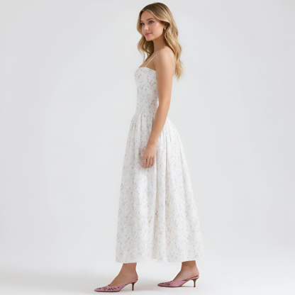 Floral Print Maxi Dress With Spaghetti Straps