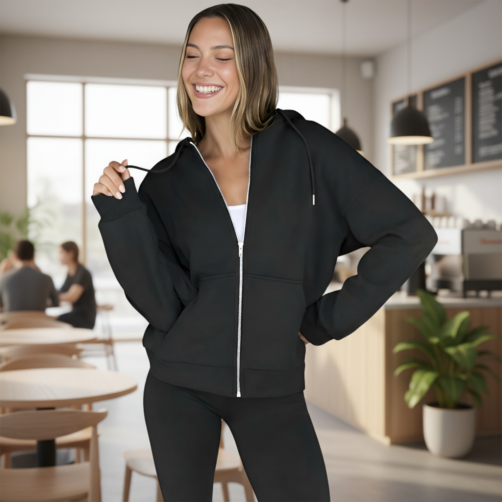 Oversized Zip Up Hoodies For Casual Everyday Wear For Women