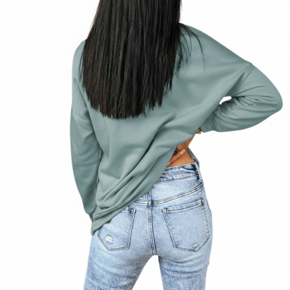 Casual Loose Fit Soft Pullover For Women