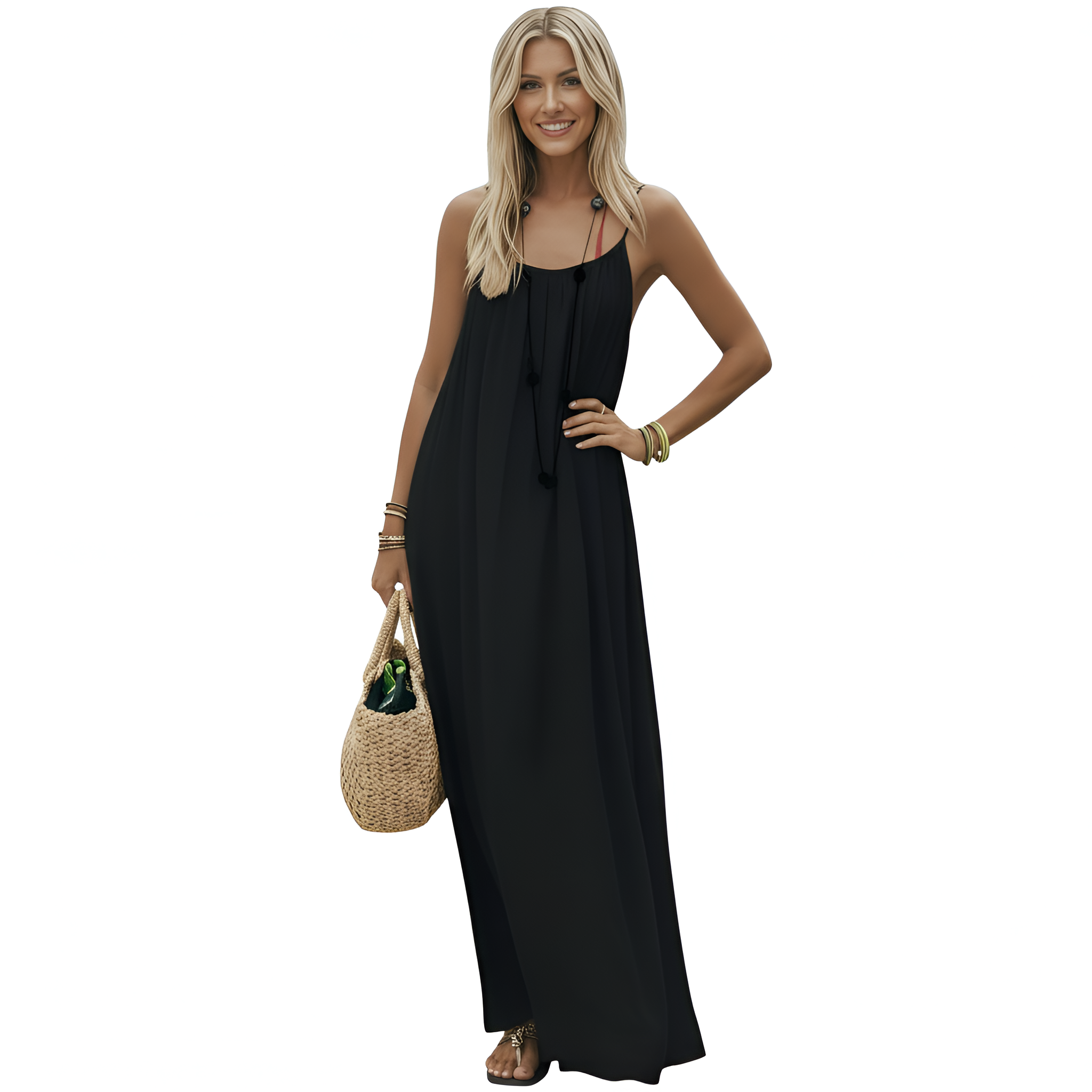 Backless Cami Dress Without Adjustable Strap For Women