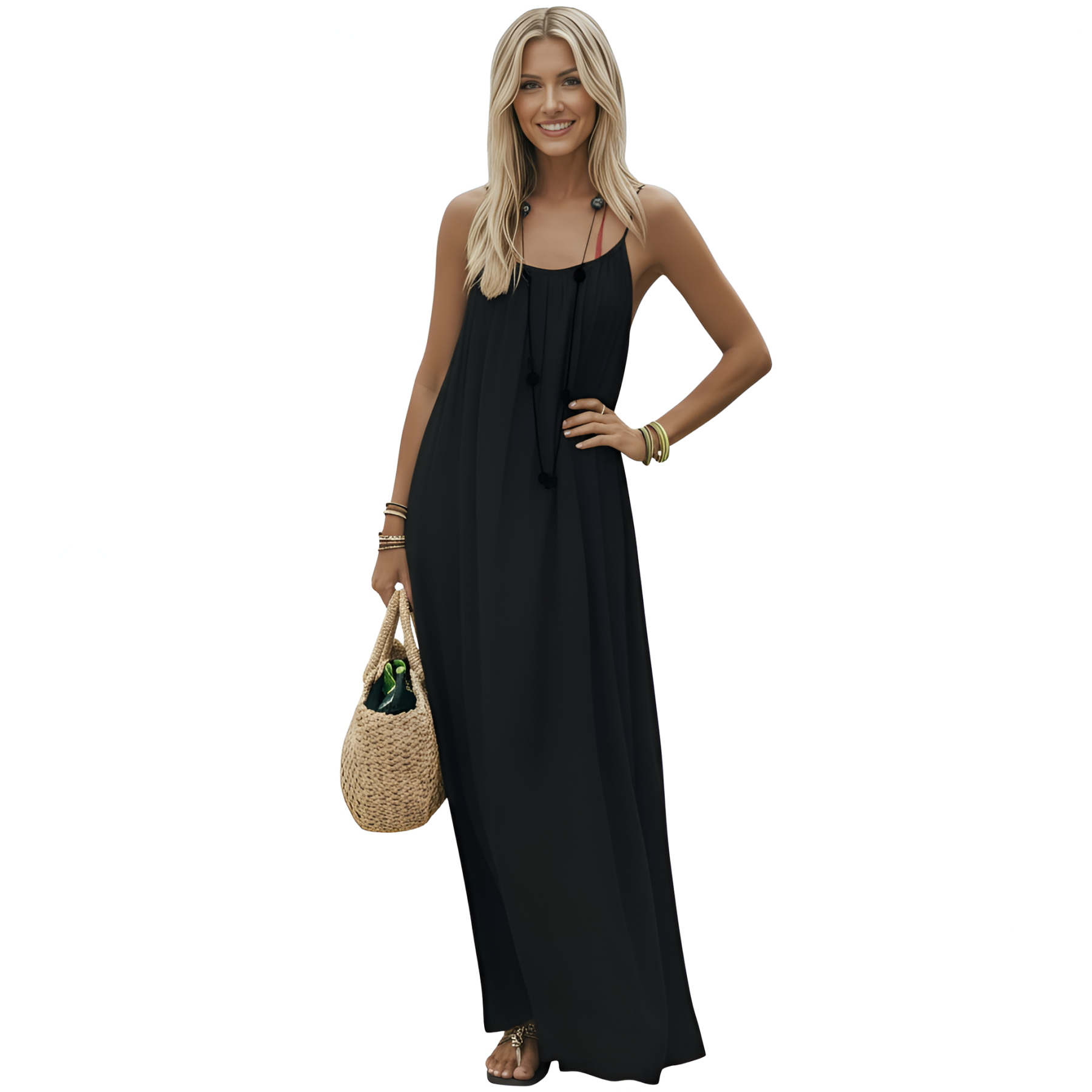 Backless Cami Dress Without Adjustable Strap For Women