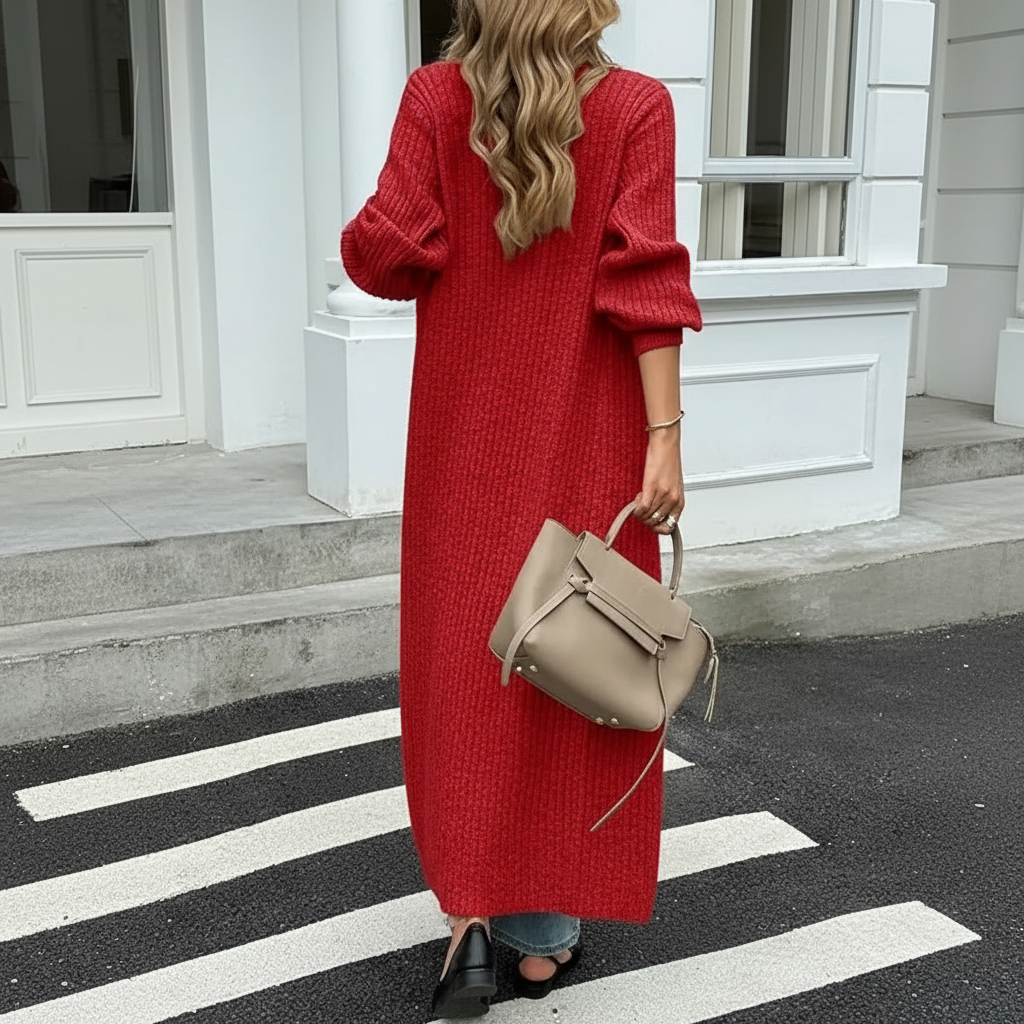 Long Sleeve Button Front Chunky Style Knit Cardigan Sweater Coat