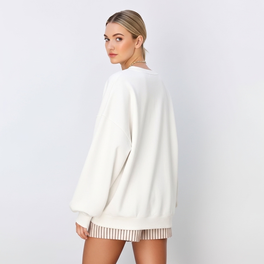 Women Oversized Striped Crewneck Sweatshirt Long Sleeve