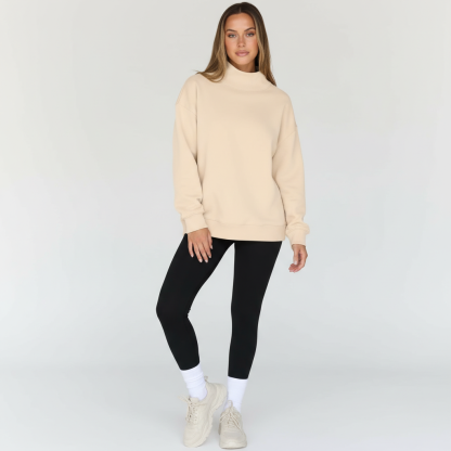 Oversized Sweatshirt For Women With Long Sleeves And Casual Fit