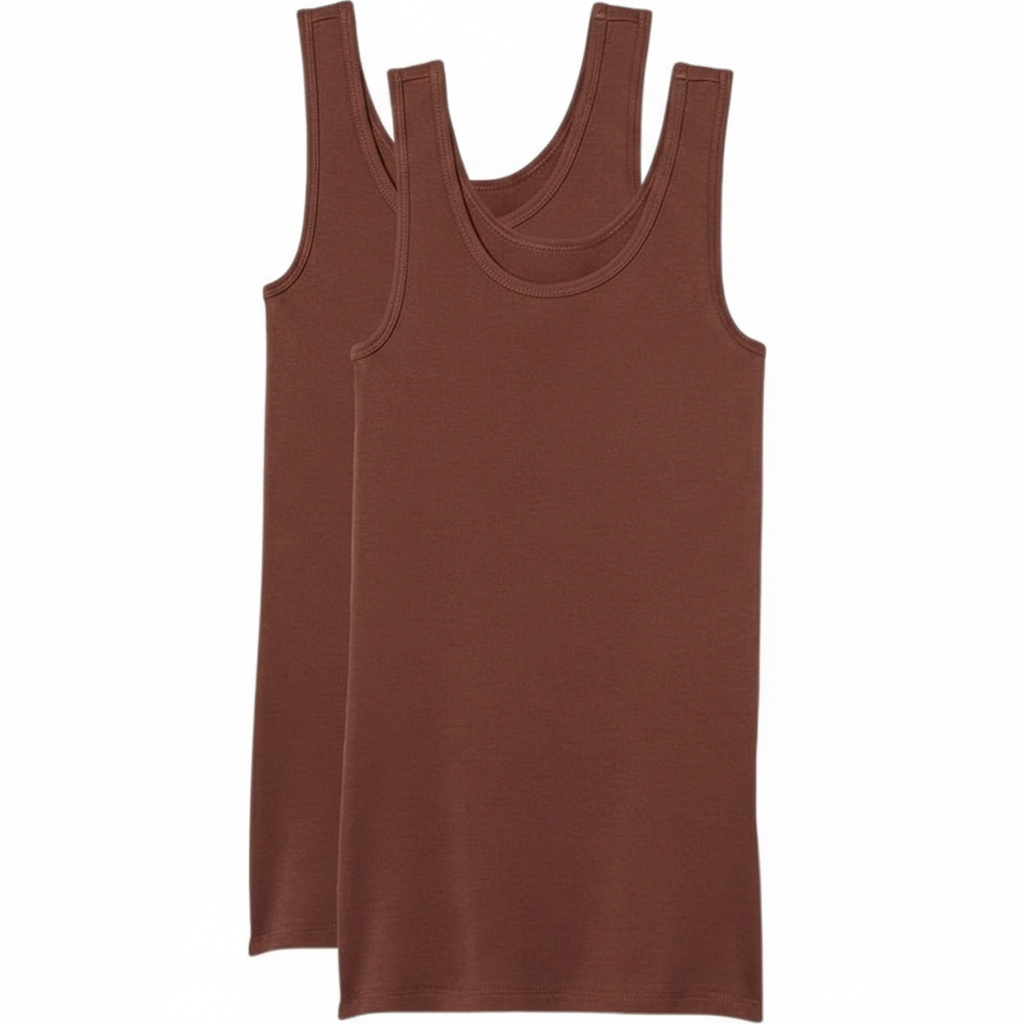 Pack Of 2 Slim Fit Sleeveless Tank Top For Women