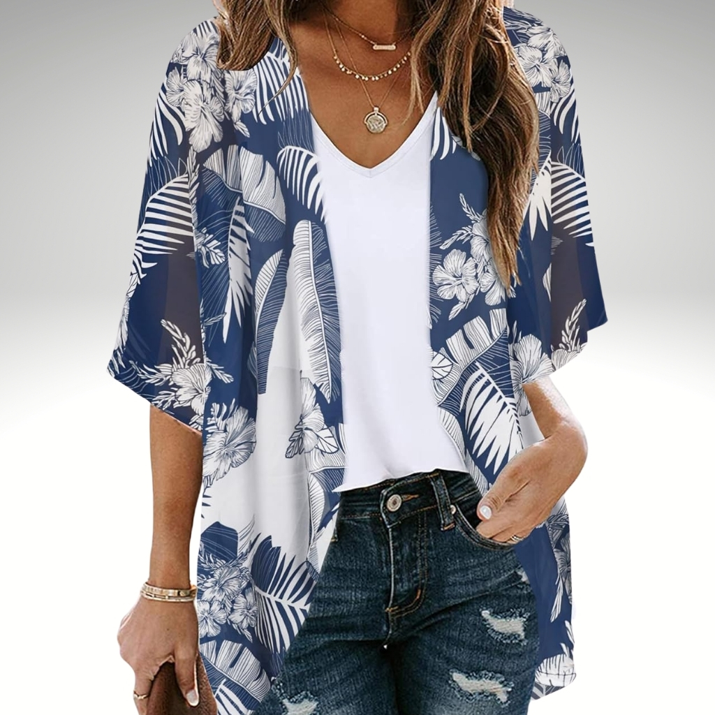 Womens Summer Kimono Cardigan Floral Beach Cover Up Casual Jacket Shirt