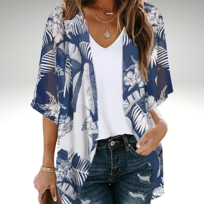 Womens Summer Kimono Cardigan Floral Beach Cover Up Casual Jacket Shirt