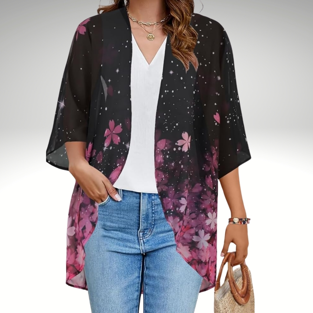 Womens Summer Kimono Cardigan Floral Beach Cover Up Casual Jacket Shirt