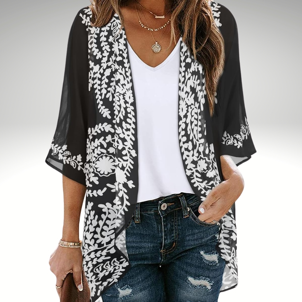 Womens Summer Kimono Cardigan Floral Beach Cover Up Casual Jacket Shirt