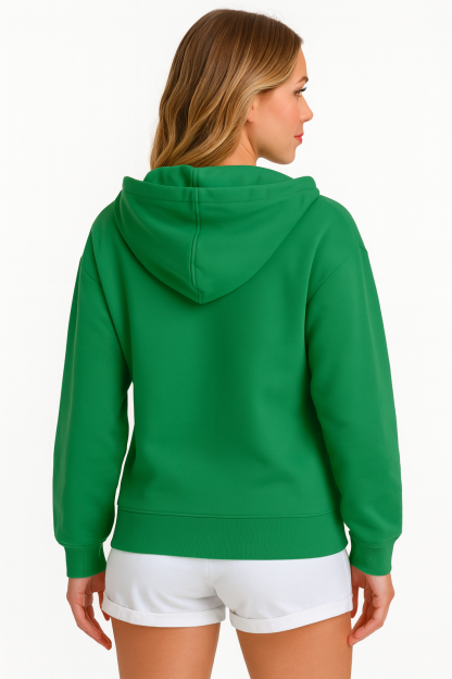 Cropped Zip Up Hoodie Jacket For Casual And Gym Wear