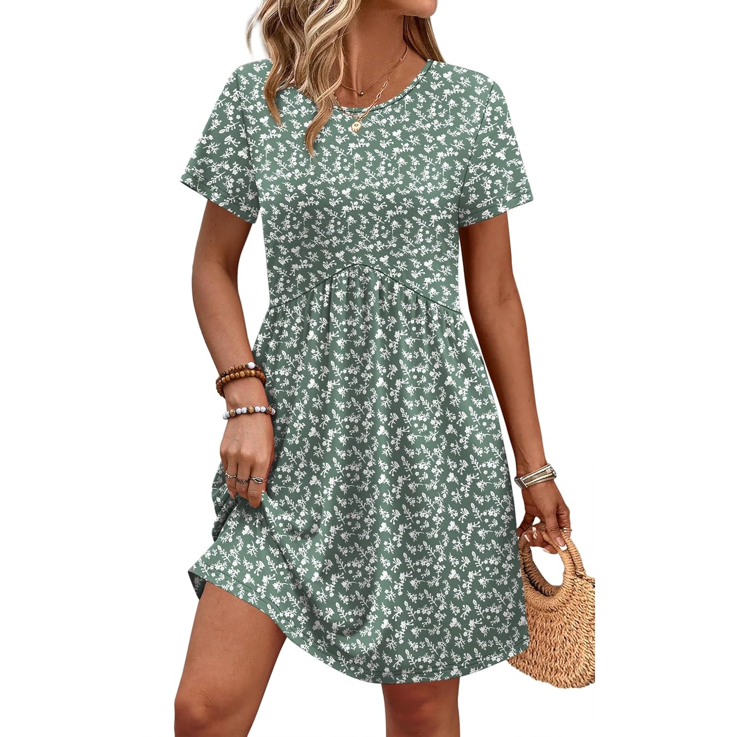 Casual Spring Empire Maternity Short Sleeve Dress For Women