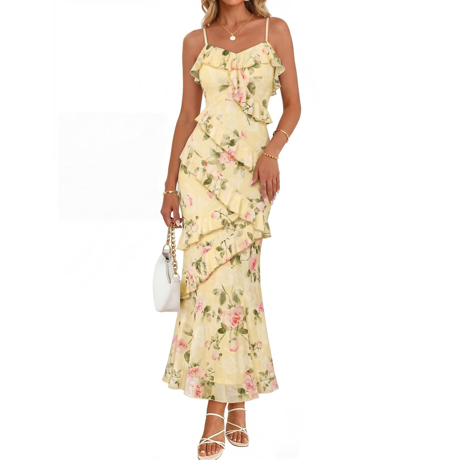 Casual Long Length Floral Maxi Dress For Women