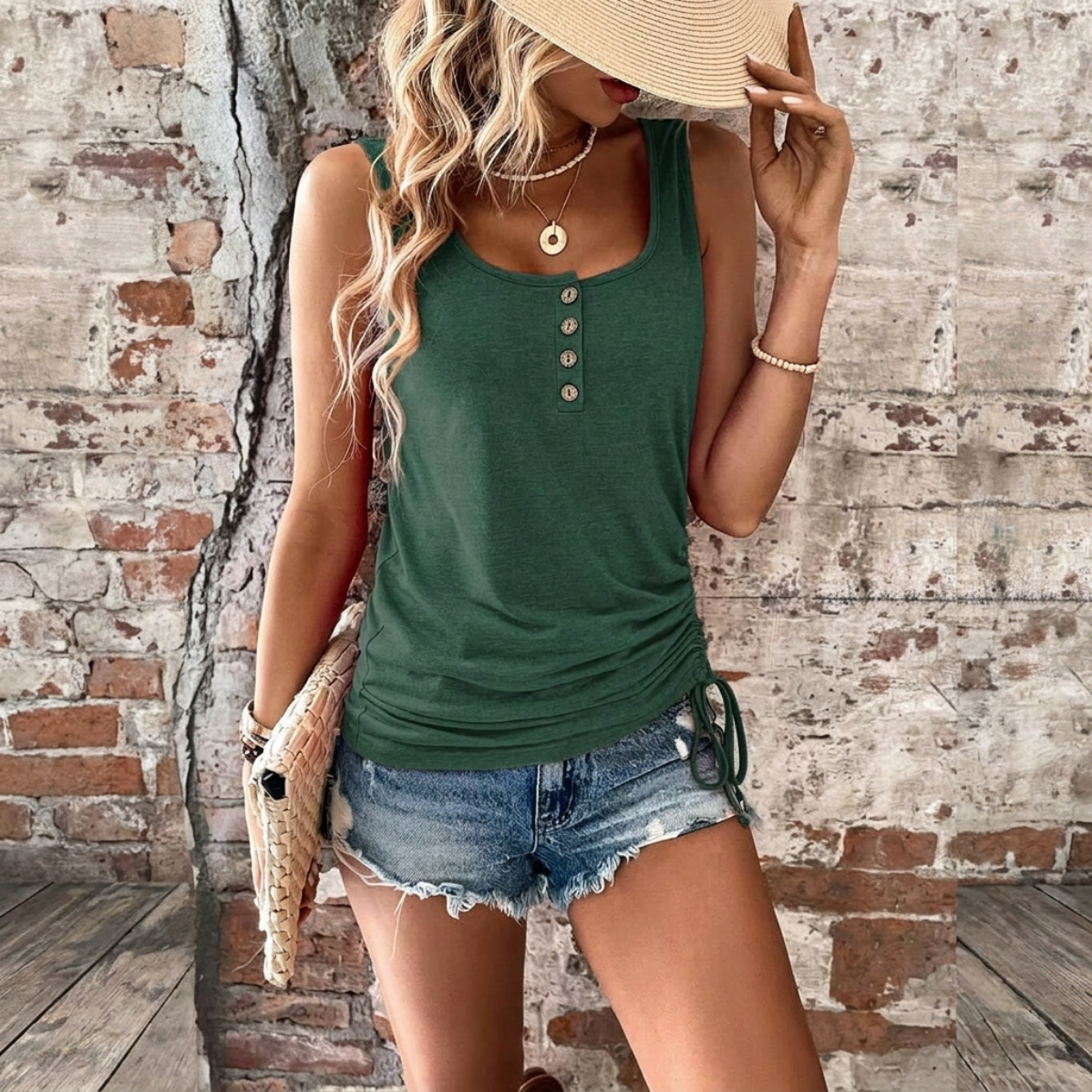 Casual Drawstring Top For Everyday Wear For Women