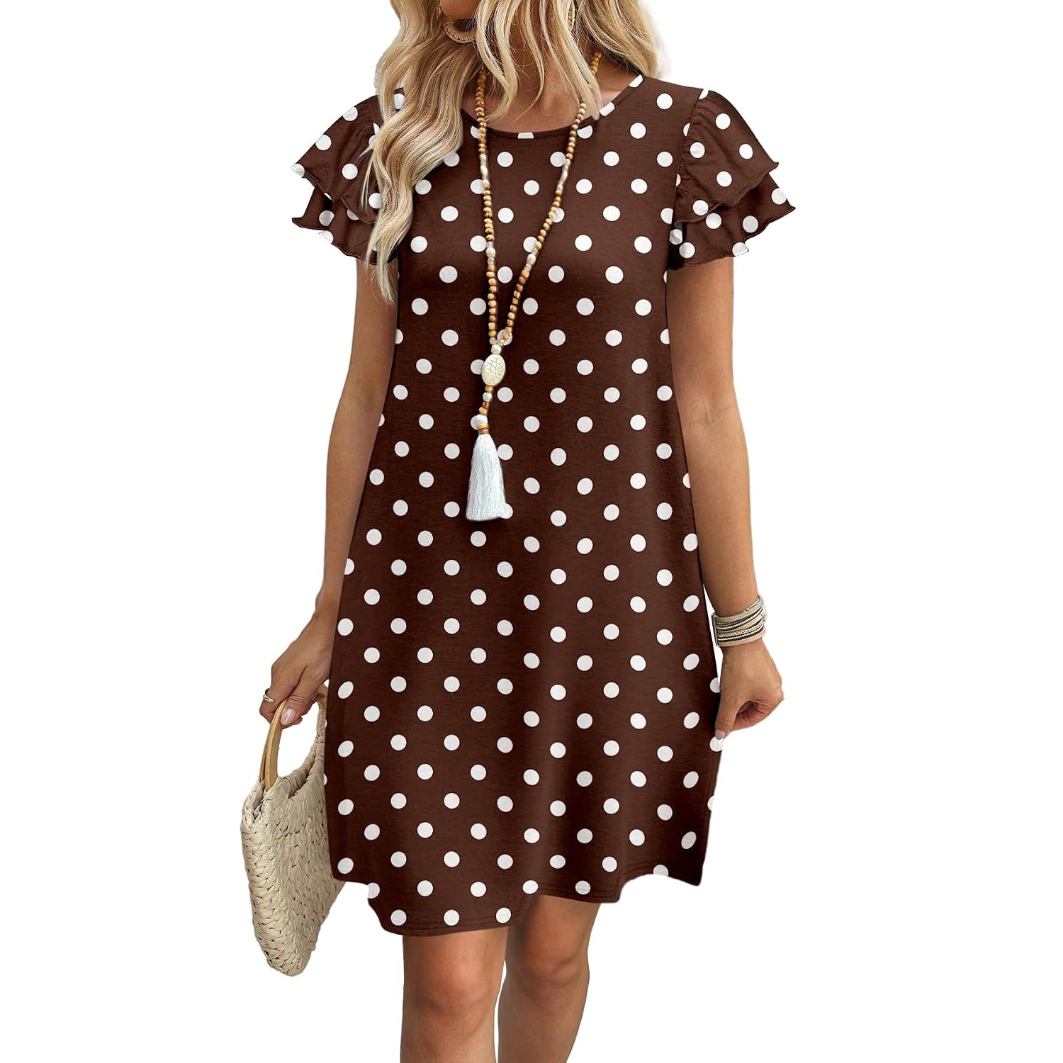 Summer Loose Ruffle Swing With Pockets For Women