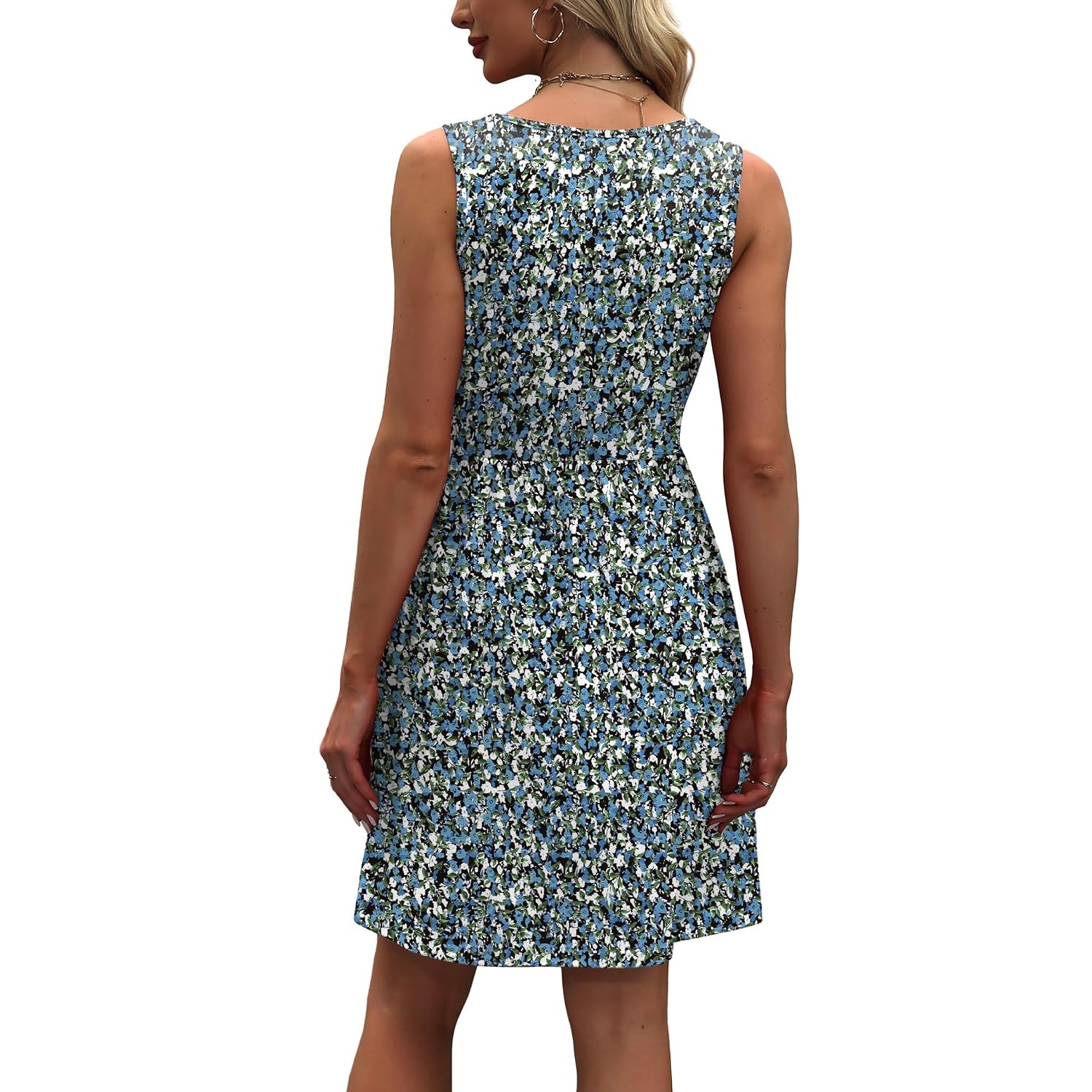 Casual Sleeveless Sundress Dress With Pockets For Women