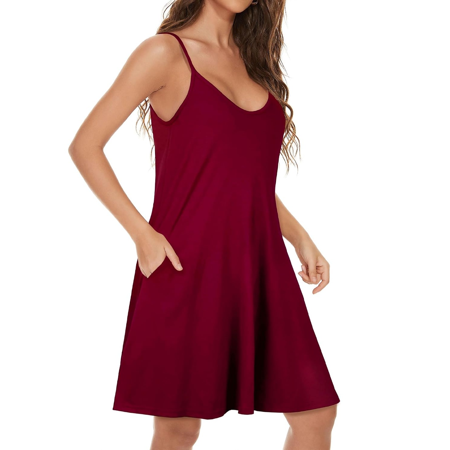 Casual Summer Beach Cover Up Dress With Pockets For Women