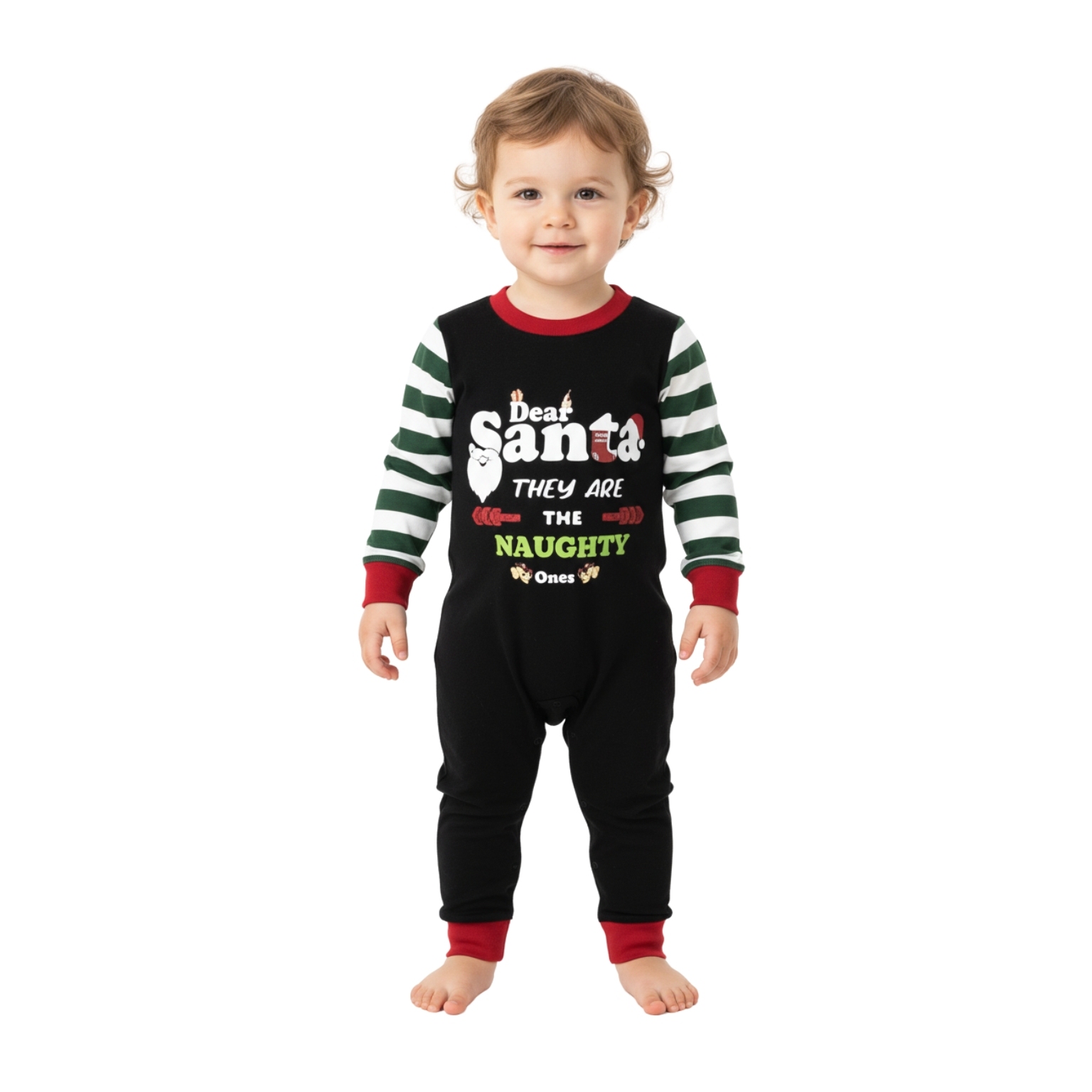 Dear Santa Letter Printed Christmas Family Pajama Set