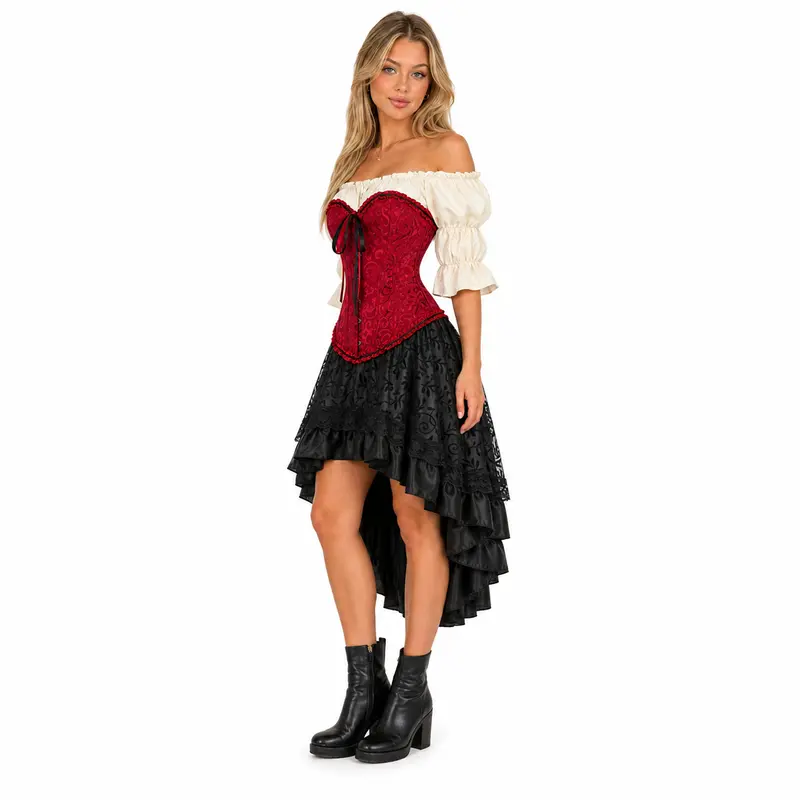 3 Piece Halloween Party Corset Dress For Women