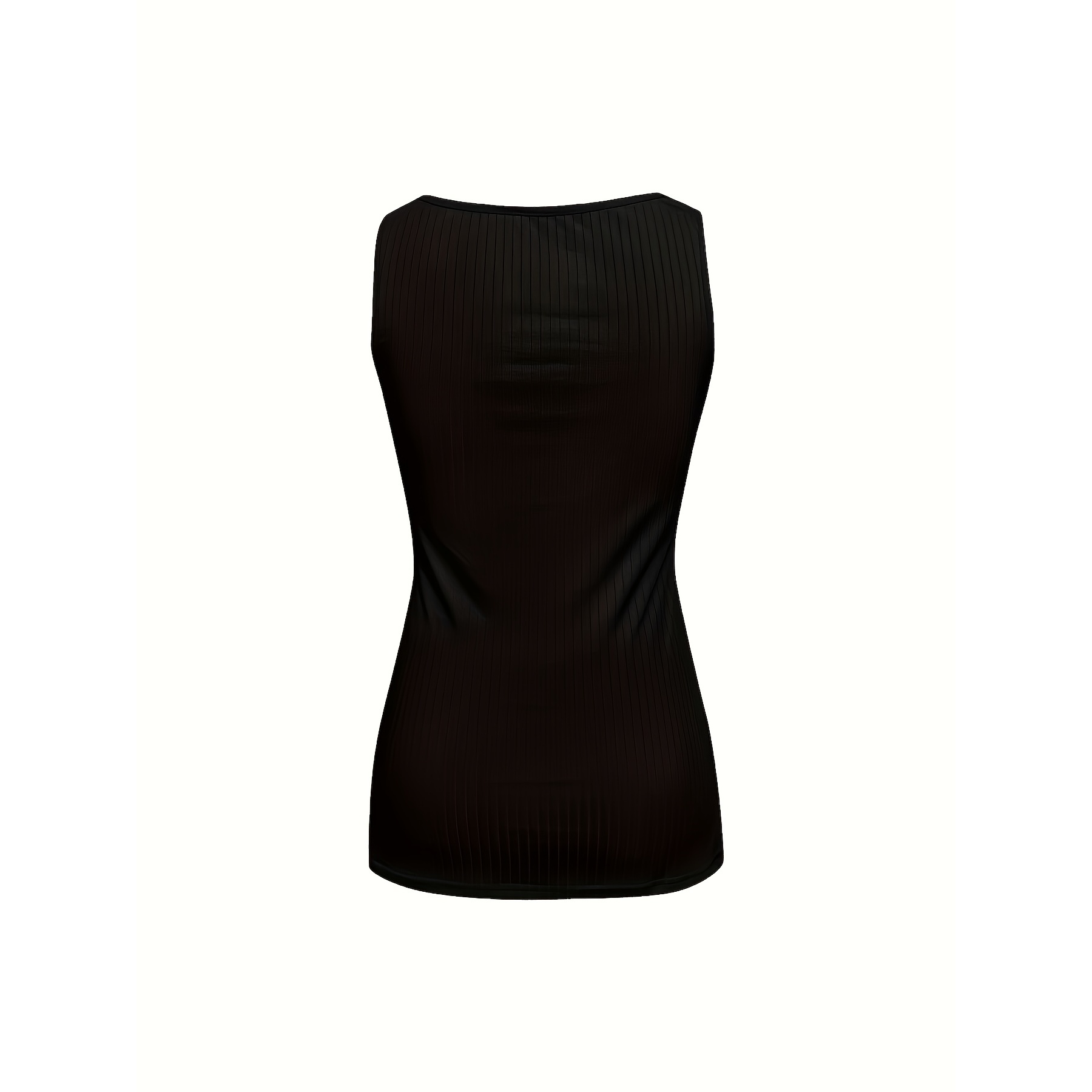 Ribbed Lace Detail Sleeveless Top For Women