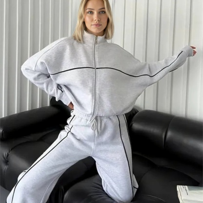 Zip Up Oversized Jogger Tracksuit Set