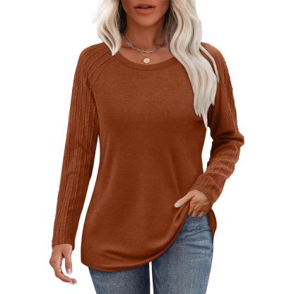 Long Sleeve Shirts for Women's Crewneck Oversized Sweatshirt Tunic Tops