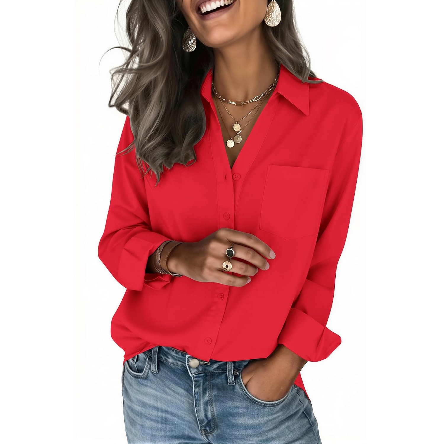 Casual Button Down Top For Everyday Outfits For Women