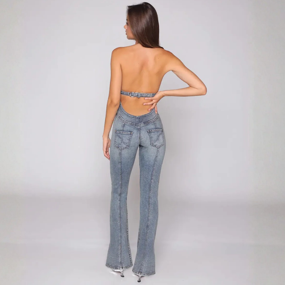 Model Off Duty Jeans Jumpsuit