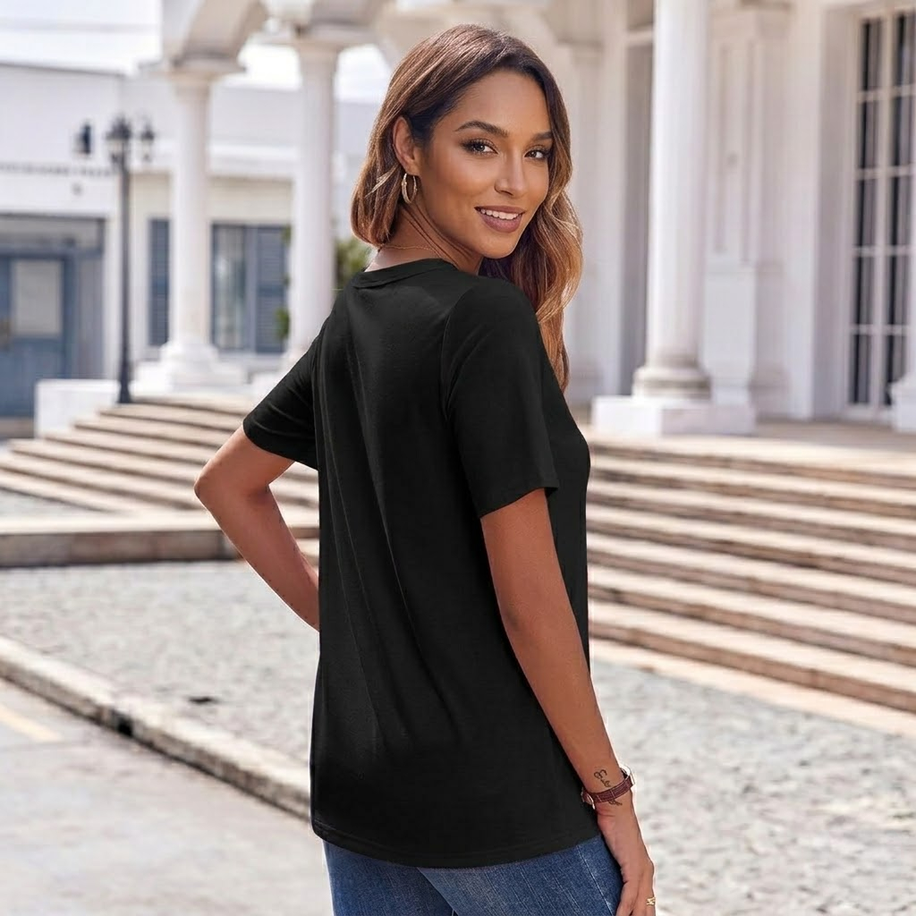 Women Summer Tops Casual Short Sleeve Shirts Business Dressy Work Blouses