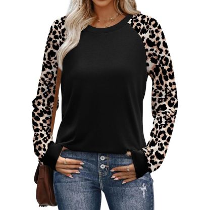 Long Sleeve Shirts for Women Color Tops Casual Crewneck Basic Tees