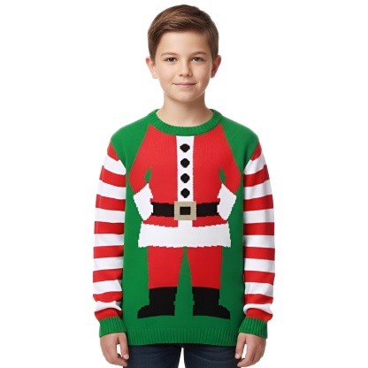 Fun Holiday Design Ugly Christmas Sweater For Boys