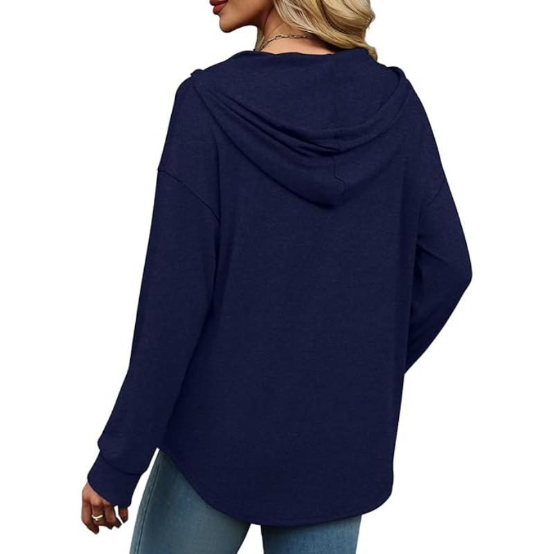Hoodies For Women Trendy Fall Fashion V Neck Oversized Sweatshirt
