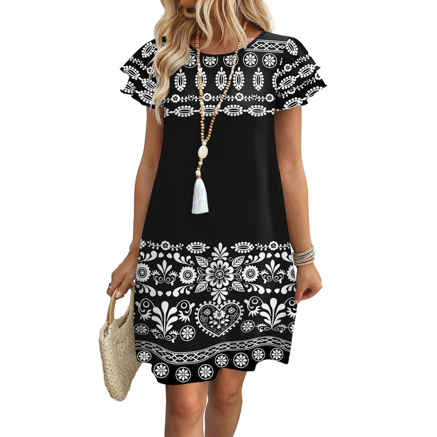 Summer Loose Ruffle Swing With Pockets For Women