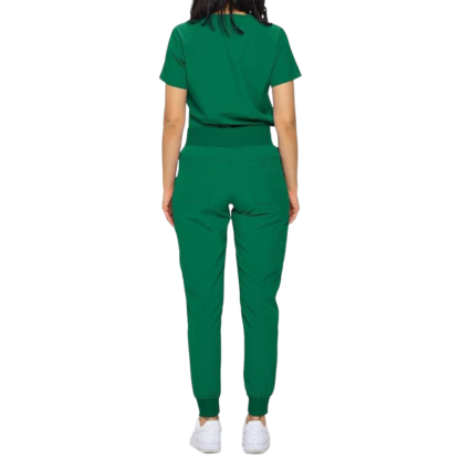 Women Stretchy Jogger Scrub Set With Tuck In Top