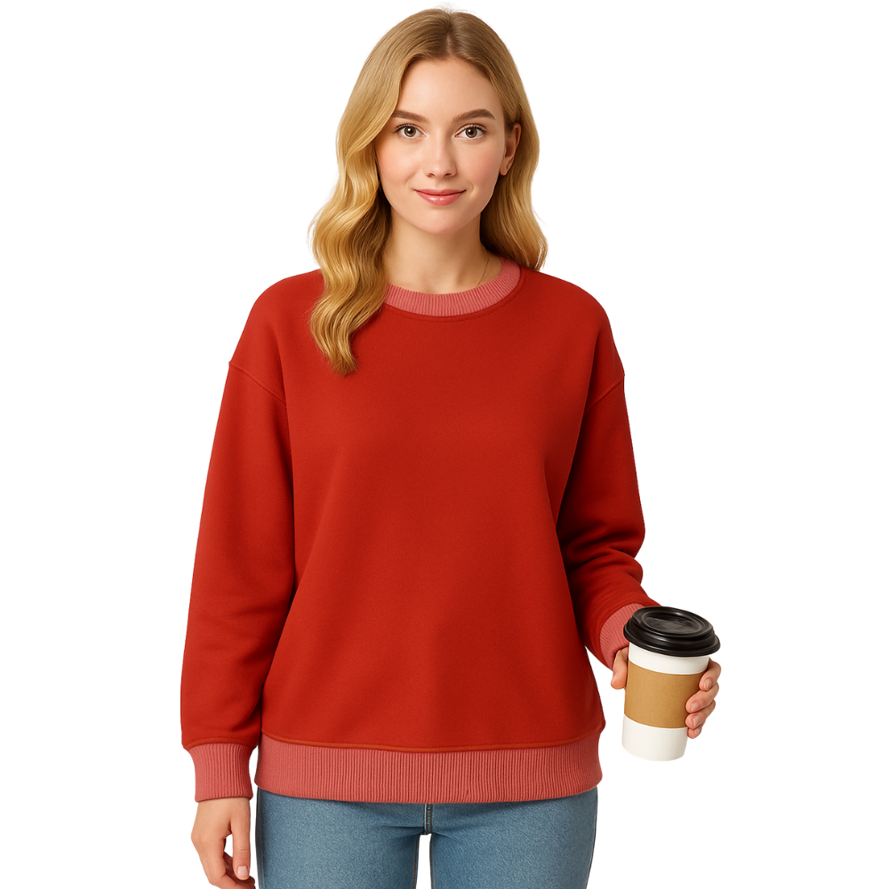 Women Crewneck Sweatshirts Long Sleeve Loose Fit Tops