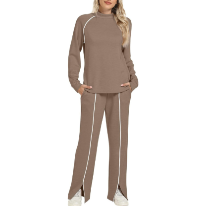 Lounge Sets for Women 2 Piece Fall Outfits 2025 Wide Leg Pant Matching Sets Womens Clothing