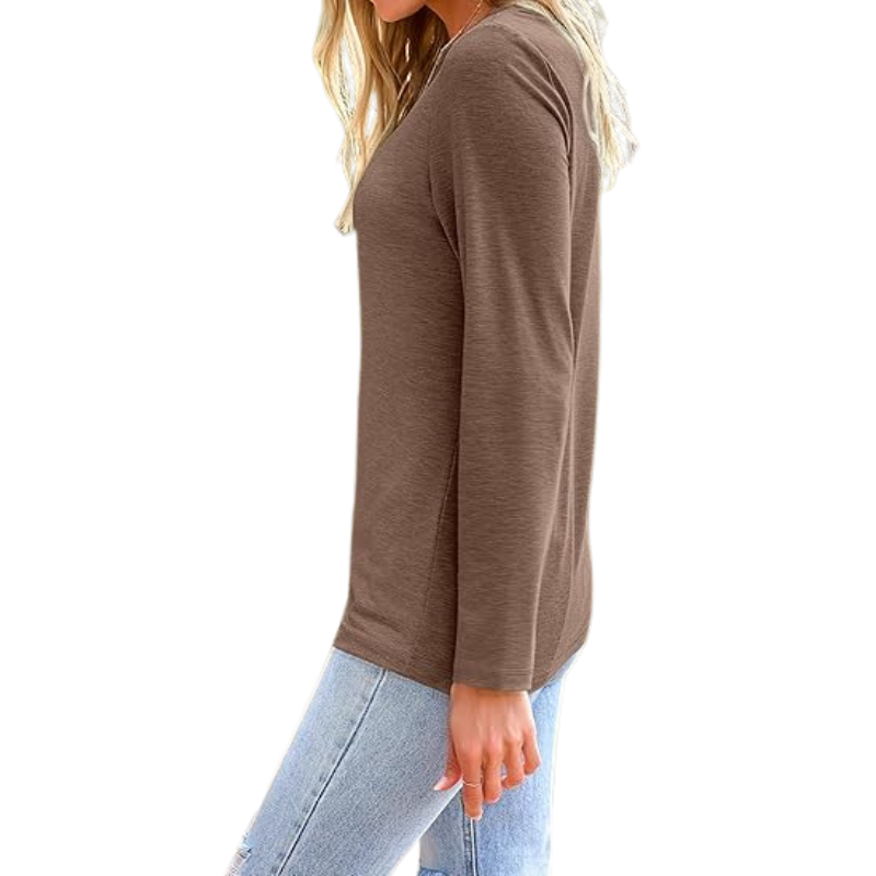 Women’s Plus Size Long Sleeve Crewneck Casual Basic Fall Spring Top