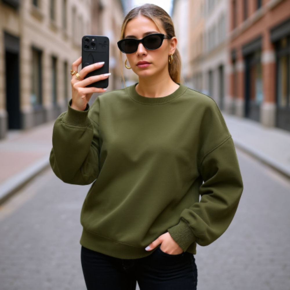 Women Oversized Sweatshirts Hoodies Fleece Crewneck Sweaters