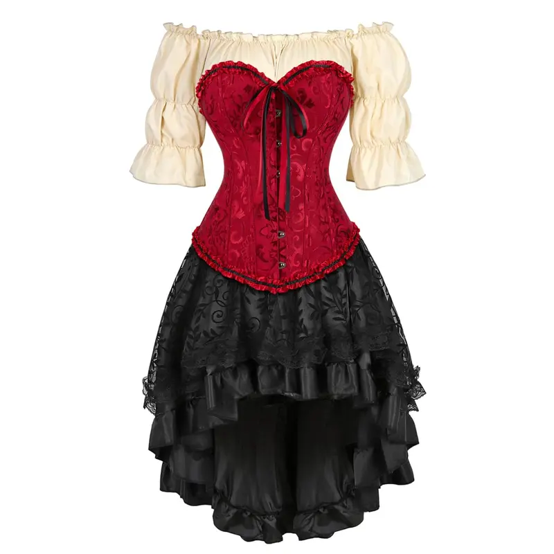 3 Piece Halloween Party Corset Dress For Women