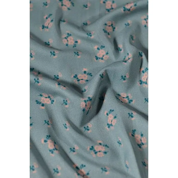 Boho Bell Blouse - Front Button Front, Standing V-Cut Neck, Lightweight Polyester, Puff Sleeves with Thin Cuffs & Bell Buttons, Loose Fit 3