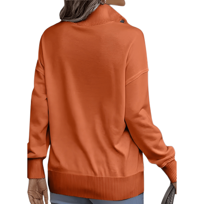 Lightweight Buttoned Drawstring Pullover Top For Women