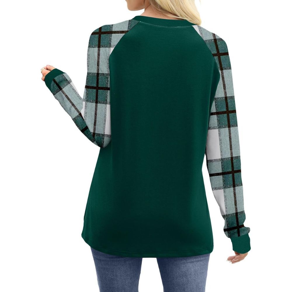 Long Sleeve Shirts for Women Color Tops Casual Crewneck Basic Tees
