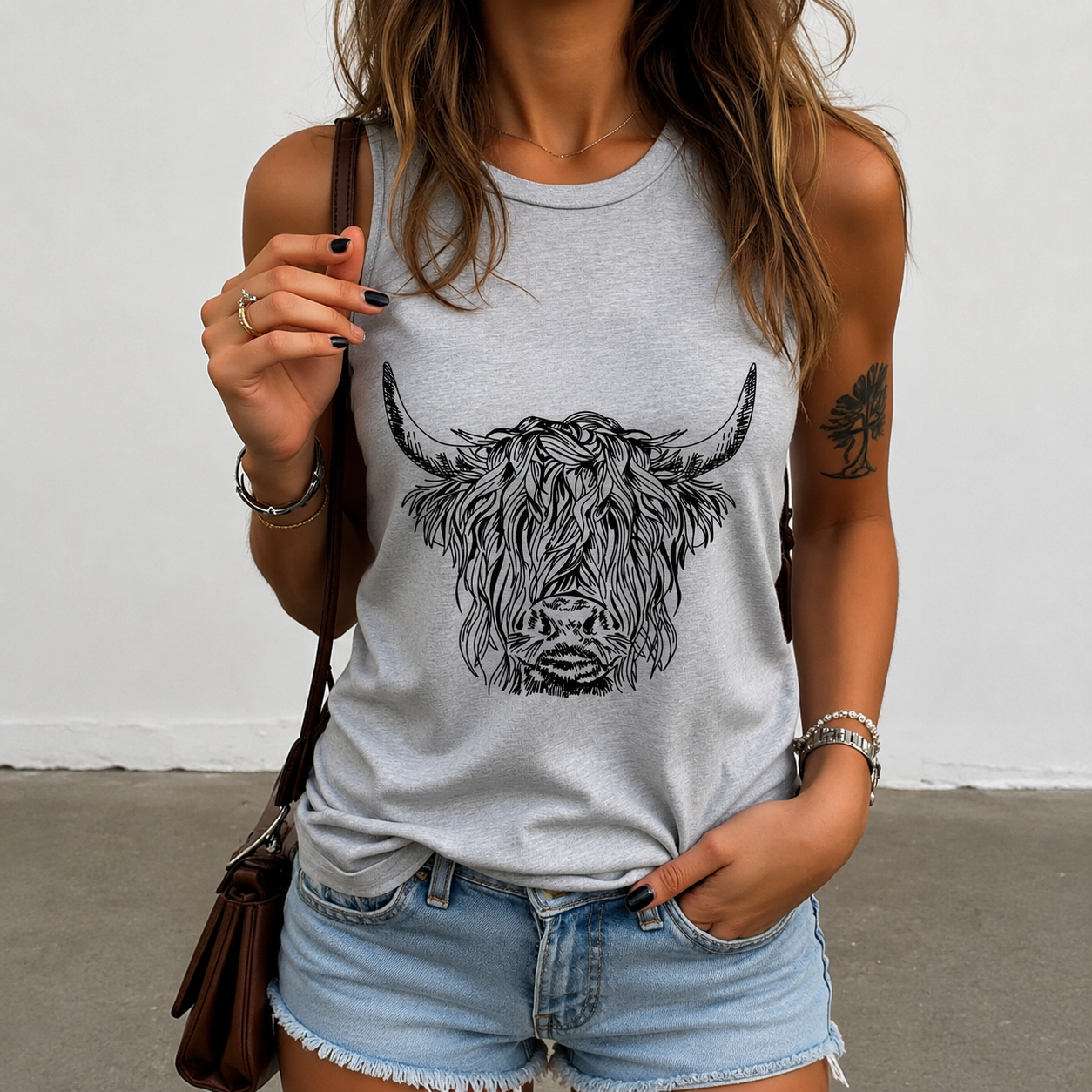 Casual Bull Print Tank Top For Women
