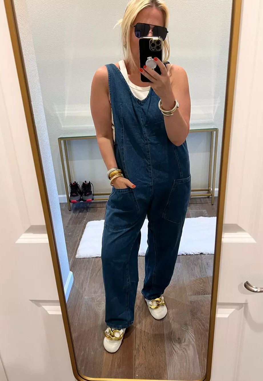 Denim Jumpsuit With Pockets