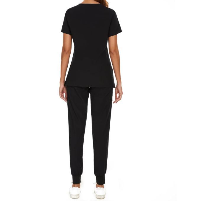 Stretch Scrubs Top And Jogger Pant With 10 Pockets